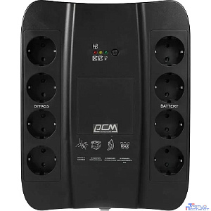 PowerCom SPD-850U ИБП {Line-Interactive, 850VA / 510W, Tower, Schuko, USB} (688276)