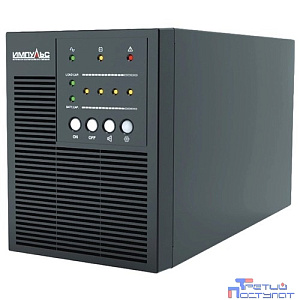 Импульс ИБП МИНИ 1000 {1000 ВА/800 Вт, LCD+LED, RS-232, USB, АКБ 2х7Ач, SCHUKOx3},черный