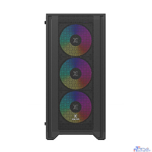 XASTRA Корпус A500 4ARGB Black ATX/Mesh/ tempered glass / 4x 120mm FC120-ARGB PWM fans/ A500-BK-FC120ARGB-4F-GL