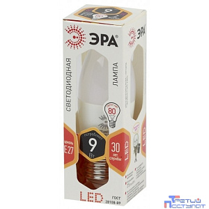 ЭРА Б0027971 Лампочка светодиодная STD LED B35-9W-827-E27 E27 / Е27 9Вт свеча теплый белый свет