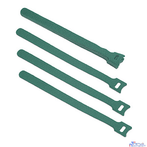 Cabeus CLAMP-210-GN Хомут для кабеля, липучка с мягкой застежкой, 210x14 мм, зеленый (10 шт.)