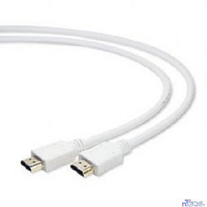 Кабель HDMI Cablexpert CC-HDMI4-W-6, 19M/19M, v2.0, медь, позол.разъемы, экран, 1.8м, белый, пакет