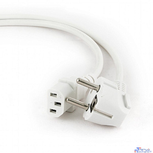 Кабель питания Cablexpert Schuko-C13, VDE, 3х0.75мм2, 10А, с заземлением, 1.8м, белый, пакет [PC-186W-VDE]