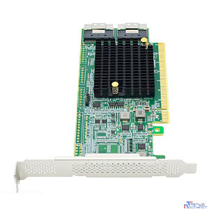 Lr-Link LRNV9F24 PCIe x16 to Two SlimSAS SFF-8654 8i Retimer Adapter, Support up to 4 NVMe SSDs