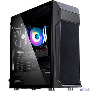 ZALMAN Z1 PLUS Корпус без БП, боковое окно (закаленное стекло), черный, ATX