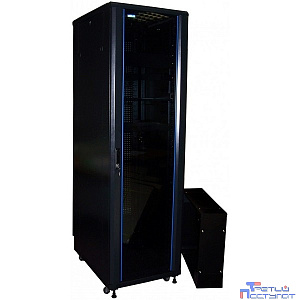 Шкаф коммутационный Lanmaster (TWT-CBB-42U-6X8-G1) напольный 42U 600x800мм пер.дв.стекл задн.дв.спл.стал.лист 2-хст. 2 бок.пан. 800кг черный IP20