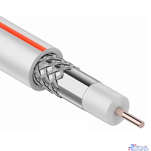 Proconnect 01-2401-2 Кабель SAT 50 M, CCS/Al/Al, (75%), 75 Ом, 100м., белый  PROCONNECT