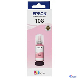 EPSON C13T09C64A  Картридж 108 EcoTank Ink для Epson L8050/L18050, Light Magenta 70