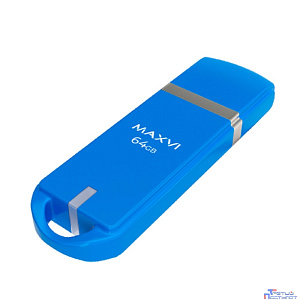 Maxvi USB Drive 64GB P3 sky blue, монолит с колпачком, ABS пластик, USB 2.0