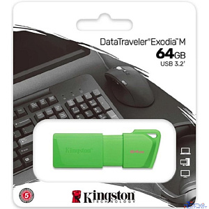 Kingston USB Drive 64GB USB 3.2 DT Exodia M DTXM - NEON (GREEN)