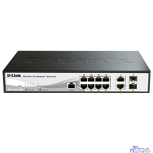 D-Link DGS-1210-10/ME/B1A Управляемый L2 коммутатор с 8 портами 10/100/1000Base-T и 2 портами 1000Base-X SFP