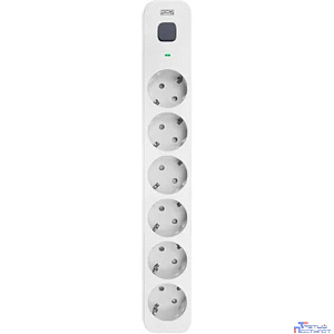 Powercom Сетевой фильтр SP-06W 1,8 м 1.8м (6 розеток) белый/серый (коробка) (1928698)
