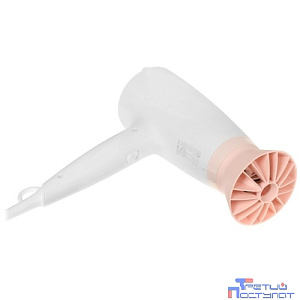 PHILIPS BHD300/00 Фен,1600 Вт, 3 режима, насадка ThermoProtect, концентратор, шнур 1,8 м. Цвет: белый с розовым.