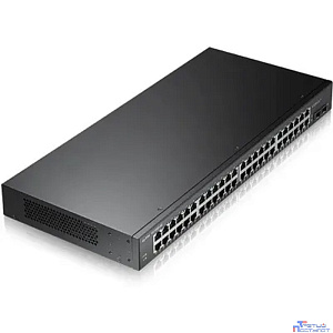 ZYXEL GS1900-48-EU0102F Smart L2 коммутатор Zyxel GS1900-48, rack 19", 48xGE, 2xSFP, кнопка сброса заводских настроек
