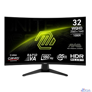 MSI MAG 31.5" 325CQF {VA 2560x1440 Curved 180Hz 1ms 300cd 2xHDMI DisplayPort USB-C(15W) Tilt VESA} [9S6-3DC11H-085/9S6-3DC11H-090]