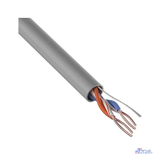 Rexant (01-0023-R ) Кабель витая пара U/UTP, CAT 5e, PVC, 2PR, 24AWG, INDOOR, SOLID, серый, 305м, РФ
