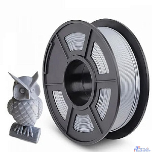 Филамент NVPRINT PLA+ Silver для 3D печати диаметр 1.75мм  длина 330 метров  масса 1 кг