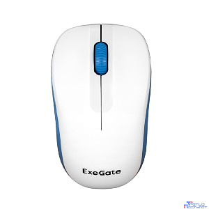 Exegate EX295308RUS Беспроводная мышь ExeGate Professional Standard SR-9055W (радиоканал 2,4 ГГц, USB, оптическая, 1200dpi, 3 кнопки и колесо прокрутки, белая, Color Box)