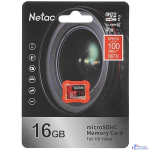 Micro SecureDigital 16GB Netac MicroSD card P500 Extreme Pro, retail version w/SD adapter