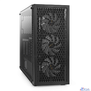 Exegate EX296316RUS Корпус Miditower ExeGate EVO-5001A-450NPX (ATX, БП 450NPX с вент. 12 см, 2*USB+1*USB3.0+HD Audio, черный, 3 вент.12см с RGB подсветкой, боковая панель - закаленное стекло)