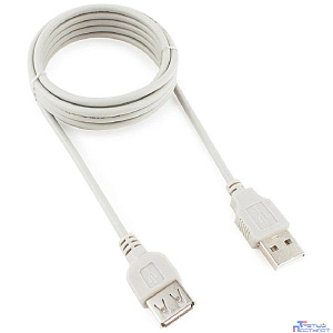 Cablexpert Кабель-удлинитель USB2.0 CC-USB2-AMAF-6, AM/AF, медь, 1.8м, серый, пакет (CC-USB2-AMAF-6-N), ранее CC-USB2-AMAF-6