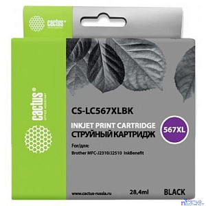 Cactus LC567XLBK Картридж  для Brother  MFC-J2510, чёрный