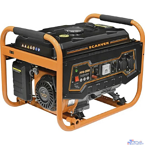 Генератор CARVER PPG- 2500 бензин [01.020.00009] { (LT-168, 2,1/2,3кВт, 220В, бак 15л, обмотка медь)16шт/пал }