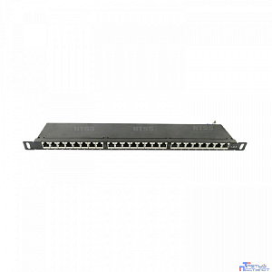 NTSS Патч-панель NTSS PREMIUM 0.5U 24 порта RJ45 FTP cat.6, Krone IDC (инструмент в комплекте) с задним кабельным органайзером NTSS-PP2-PM-0.5U-24-FTP-RJ45-6-K