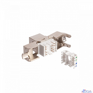 NTSS Розеточный модуль NTSS PREMIUM Keystone RJ45 FTP CAT6 180 градусов безинструментальный белый ver2 NTSS-KJ2-PM-FTP-RJ45-6-180-TL-WT