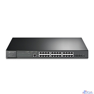 TP-Link SG3428XMP Управляемый коммутатор JetStream уровня 2+ с 24 гигабитными портами RJ45 и 4 портами SFP+