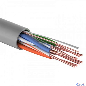 Rexant (01-0059) Кабель витая пара U/UTP, CAT 5e, ZH нг(А)-HF, 4PR, 24AWG, INDOOR, SOLID, серый, 305м LIGHT