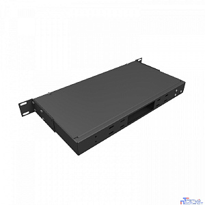 NTSS Кросс NTSS оптический 19'' укомплектованный 1U, 12 портов LC/APC duplex, 9/125 мкм (планки, сплайс-кассета, пигтейлы, КДЗС, адаптеры) черный RAL 9005 NTSS-RFOB-1U-12-2LC/A-9-SP1.5G1AY-BL
