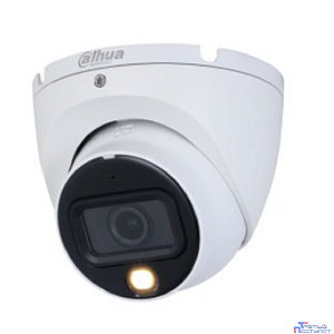 DAHUA DH-HAC-HDW1500TLMP-IL-A-0360B-S2 Уличная турельная HDCVI-видеокамера с интеллектуальной двойной подсветкой 5Мп, объектив 3.6мм, ИК 20м, LED 20м, IP67, корпус: металл