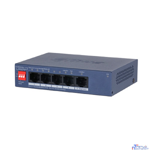 DAHUA DH-CS4005-4GT-36 4-Port Gigabit PoE коммутатор управляемый L2 4 RJ45 10/100/1000Мбит/с (PoE/PoE+), 1 RJ45 10/100/1000Мбит/с (uplink) до 40Вт