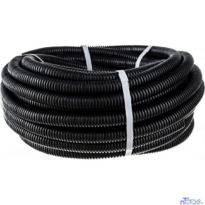Rexant 28-0025-25 Труба гофрированная из ПНД, с зондом, черная, O25 мм (бухта 25 м/уп)