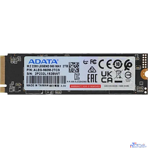 A-DATA SSD 2Tb LEGEND 960 MAX, M.2(22x80mm), NVMe 1.4, PCIe 4.0 x4, 3D NAND, ALEG-960M-2TCS