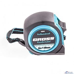 GROSS Рулетка Komfortabel, 5 м х 25 мм, обрезиненный корпус [32562]