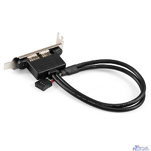 Exegate EX298293RUS Планка портов в корпус 2xUSB2.0 ExeGate BrctUSB2-2A-LP (USB 2.0 9pin (IDC 9pin F) --> 2x USB 2.0 Af, кабель 20см, Low Profile)