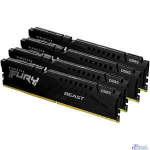 Память оперативная/ Kingston 64GB 6000MT/s DDR5 CL40 DIMM (Kit of 4) FURY Beast Black XMP