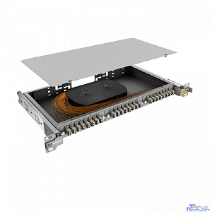 NTSS Кросс 19" NTSS PREMIUM выдвижной, предсобранный 1U, 24 порта LC/UPC duplex, 50/125 мкм, (розетки, сплайс 2шт, КДЗС, пигтейлы) NTSS-RsFOB-PM-1U-24-2LC/U-50-SP1.5G1A
