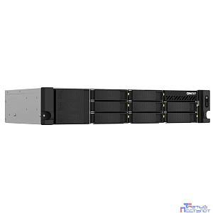 Сетевое хранилище без дисков/ SMB QNAP TS-873AeU-RP-4G NAS 8 HDD trays, 2x 2.5 GbE. 64-bit 4-core AMD V1500B 2,2 GHz, 4 GB. RAM (1*4 GB) up to 32GB (2*16 GB), 2 x M2 2280 (PCIe Gen3 x 1), 2xPSU W/o ra