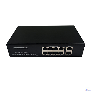 NEOMAX неуправляемый коммутатор NMS-110PoE-100-S, 10 портов 100 Mbps, 8xPoE+, 220W, металл