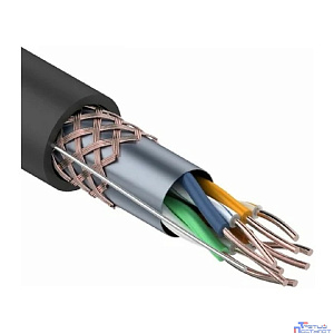 Rexant (01-0344) Кабель витая пара SF/UTP, CAT 5e, PE, 4PR, 24AWG, OUTDOOR, SOLID, черный, 305м