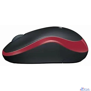 Мышь Logitech M186 черный/красный оптическая 1000dpi беспров. USB для ноутбука 2but (910-004133)