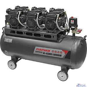 Компрессор Парма K-4500/100БМ [02.014.00009] { (безмаслян. 3*1500 Вт, 100л, 711 л/м)(6шт/пал) }