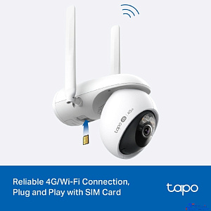 TP-Link Tapo C665G KIT Комплект умной поворотно-наклонной камеры с поддержкой 4G/Wi-Fi и солнечной панелью