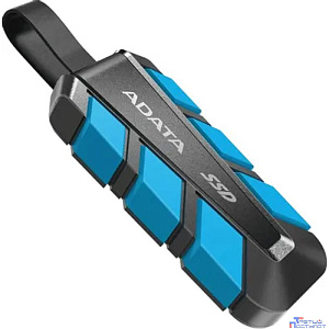 Твердотельный накопитель/ ADATA External SSD SC740, 500GB, Type-C, USB 3.2 Gen2, R/W 1050/1000 MB/s, 121.8x40.5x22.3mm, Blue (5 лет)