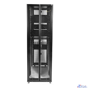 ЦМО Шкаф серверный ПРОФ напольный 48U (800x1200) дверь перфор., задние двойные перфор., черный, в сборе (ШТК-СП-48.8.12-48АА-9005)
