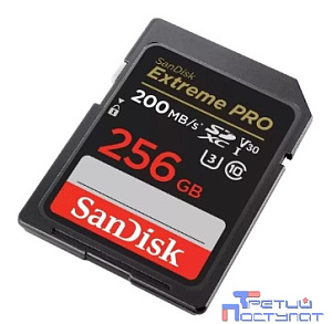 SecureDigital 256GB SanDisk Extreme Pro UHS-I Class 3 (U3) V30 200/140 MB/s <SDSDXXD-256G-GN4IN>
