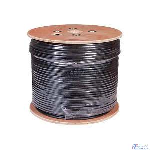 Rexant (01-1204-R) Кабель витая пара F/UTP, CAT 5е, PE, 10PR, 24AWG, OUTDOOR, SOLID, черный, 305м